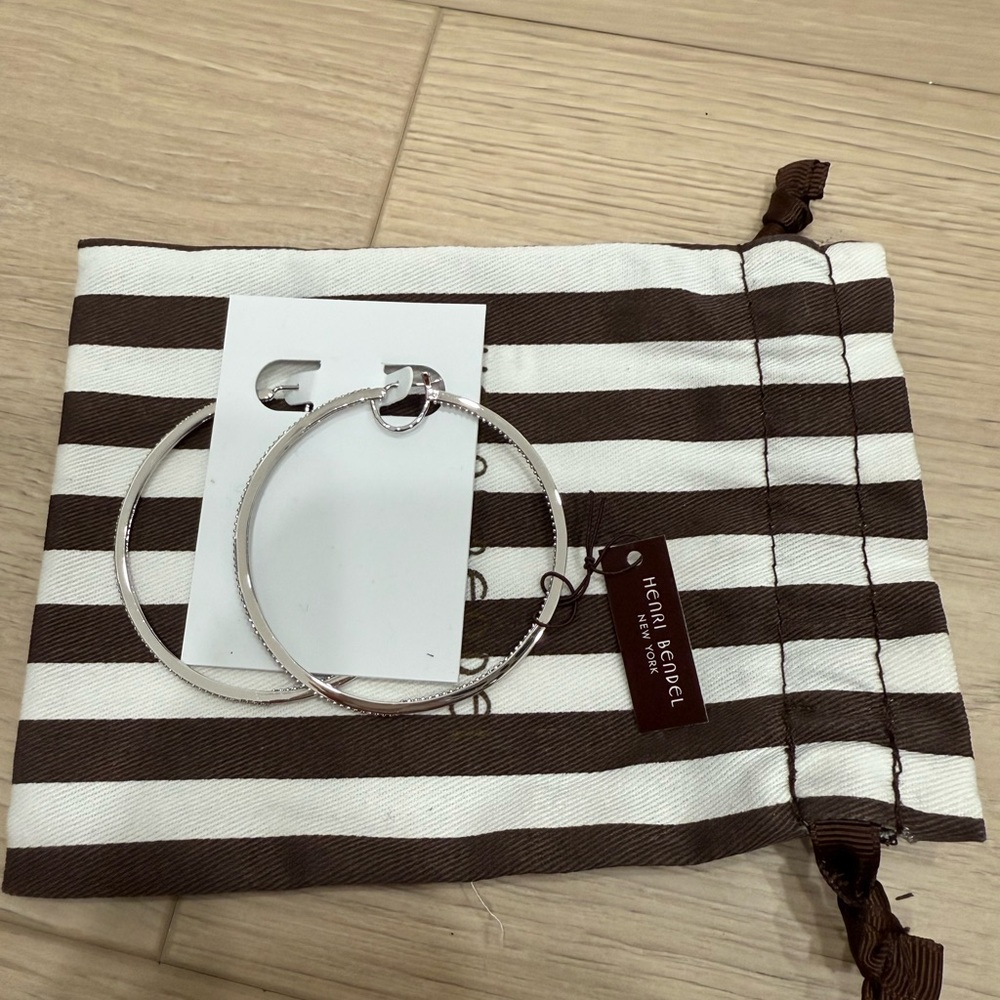 Henri Bendel Silver Hoop Earrings